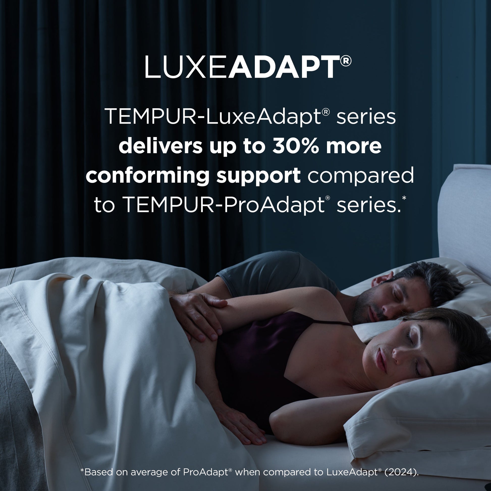 Tempur-Pedic TEMPUR-LuxeAdapt Medium Hybrid Mattress – Lifestyle View