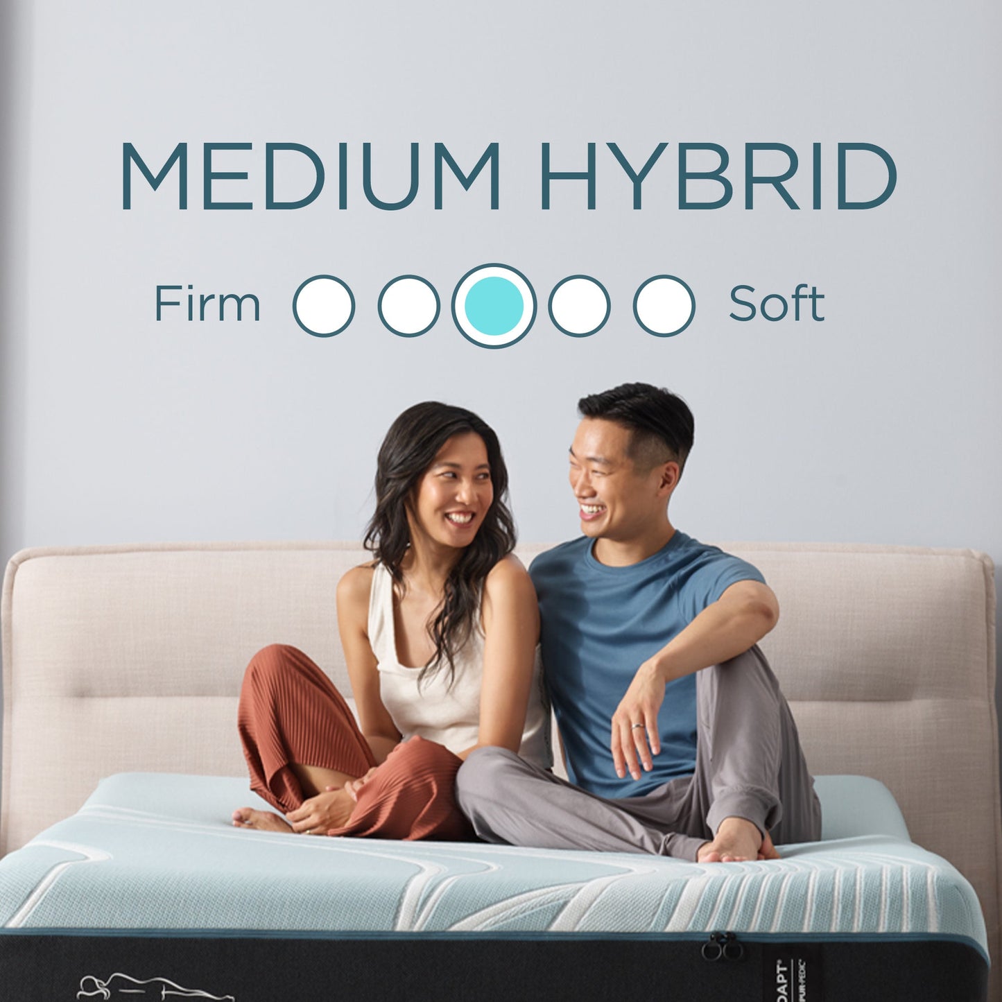 Tempur-Pedic TEMPUR-LuxeAdapt Medium Hybrid Mattress – Sleep Surface Detail