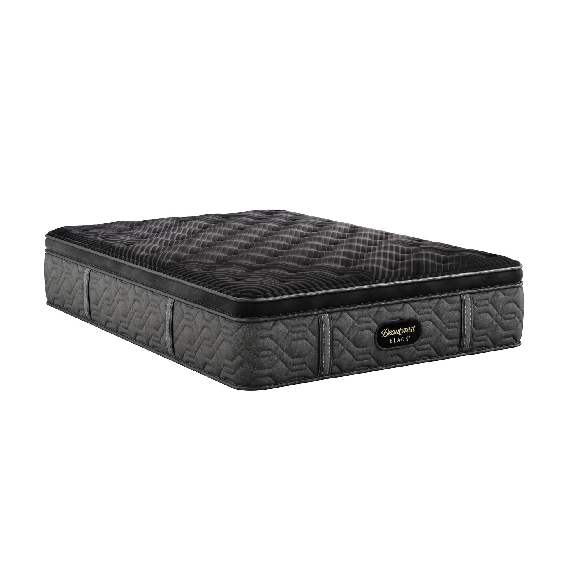 Black mattress on a white background